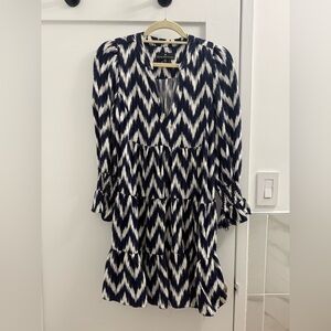 Pomander Place Zigzag Long Sleeve Dress